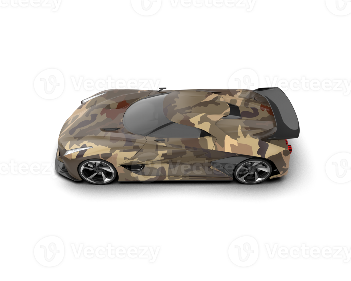 Realistic sport car isolated on background. 3d rendering - illustration png