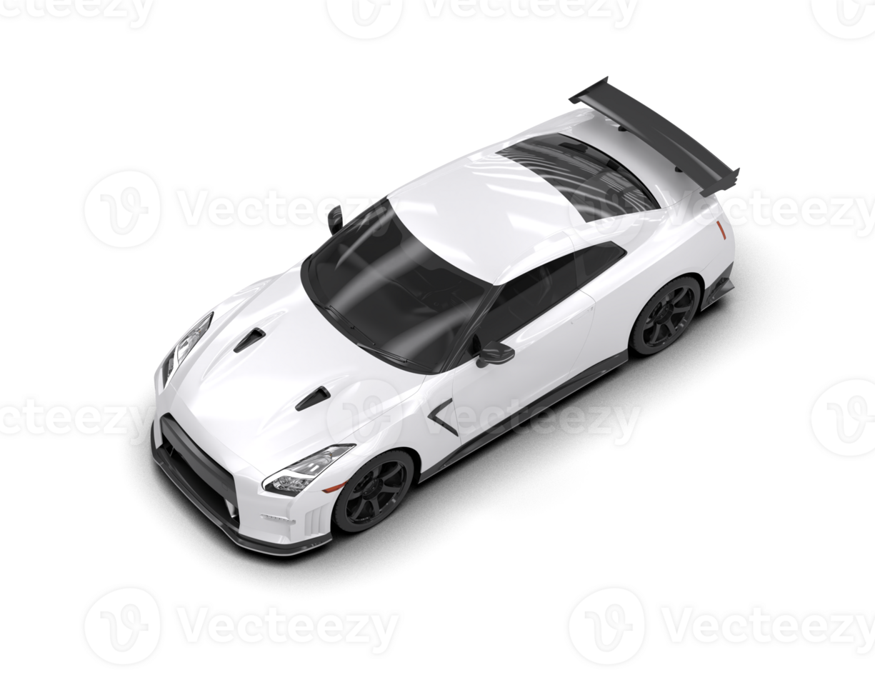 Realistic sport car isolated on background. 3d rendering - illustration png