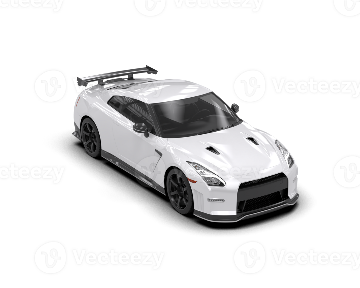 Realistic sport car isolated on background. 3d rendering - illustration png