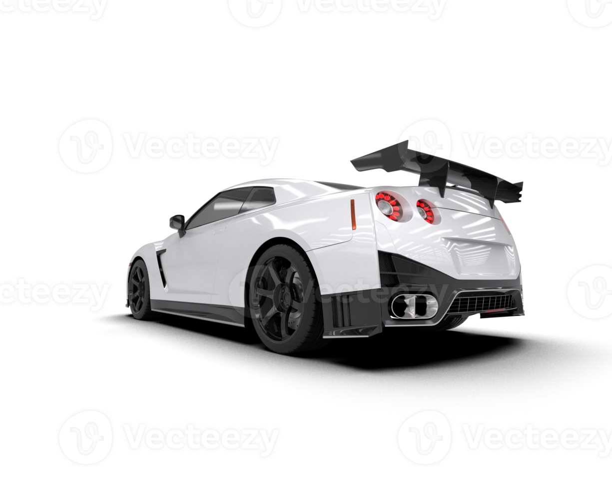 Realistic sport car isolated on background. 3d rendering - illustration png