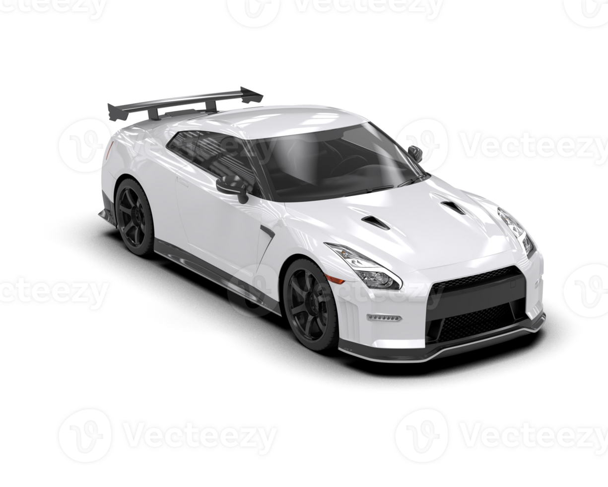 Realistic sport car isolated on background. 3d rendering - illustration png