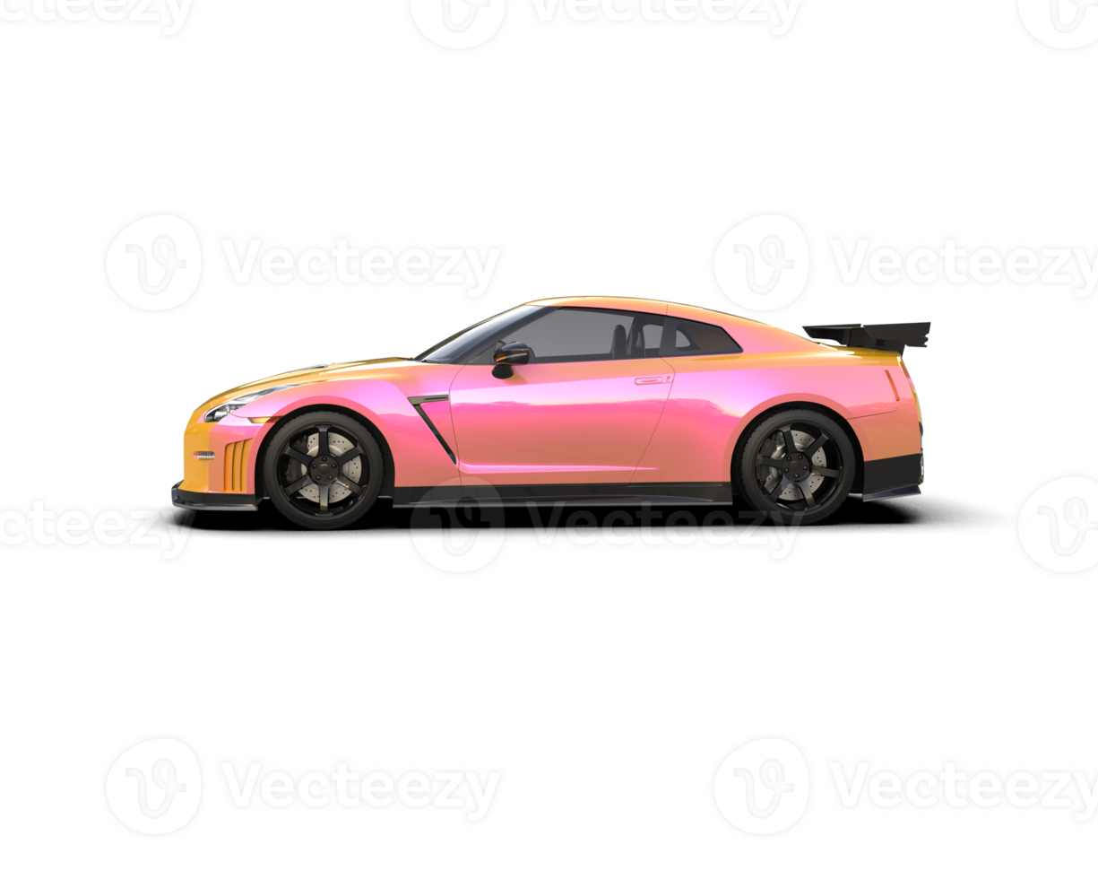 Realistic sport car isolated on background. 3d rendering - illustration png