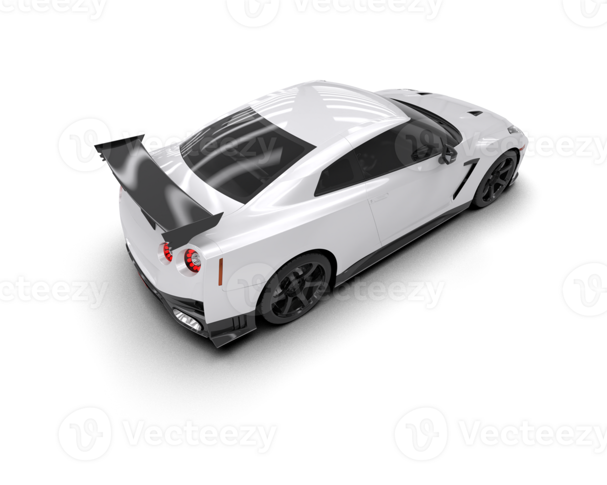 Realistic sport car isolated on background. 3d rendering - illustration png