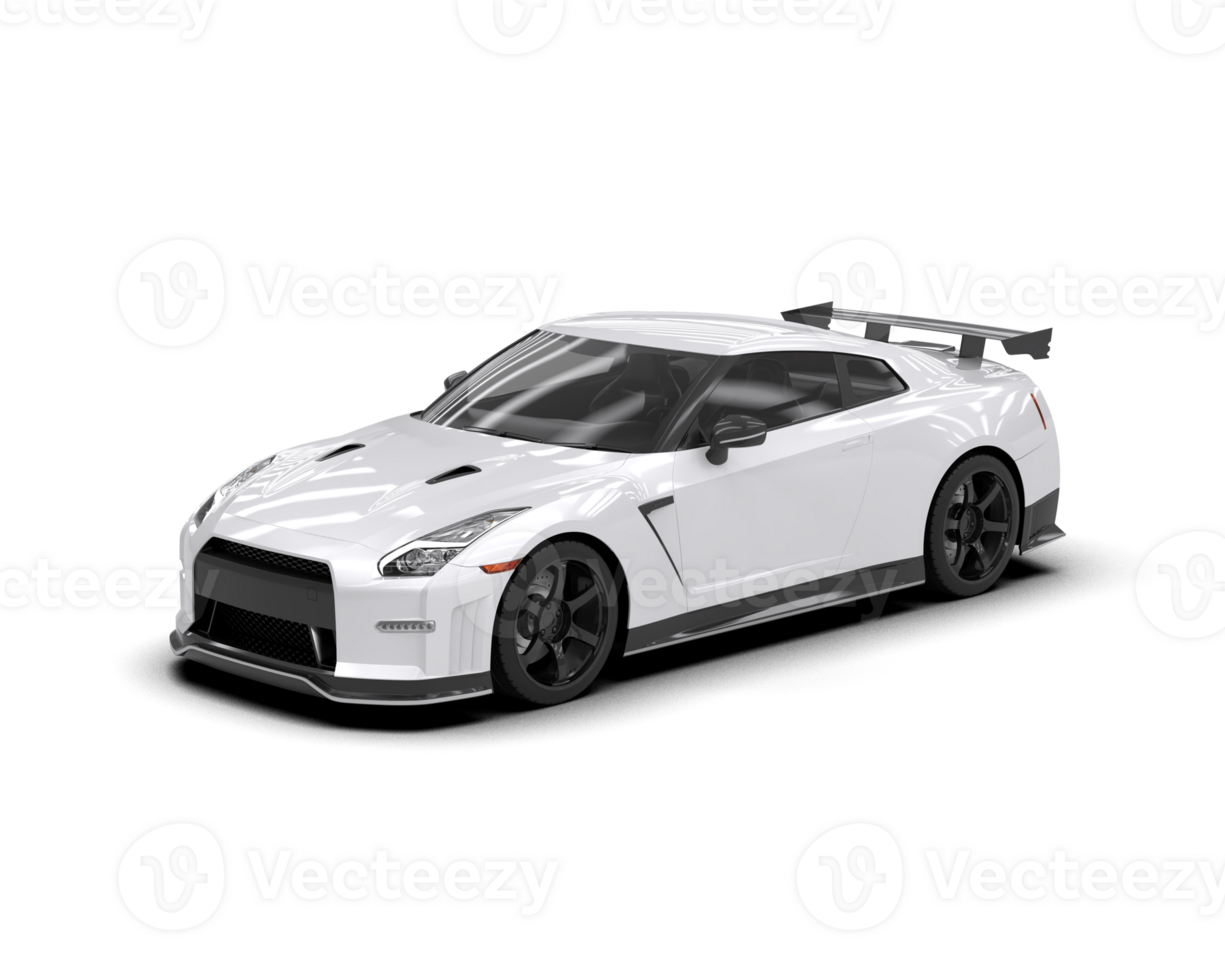 Realistic sport car isolated on background. 3d rendering - illustration png