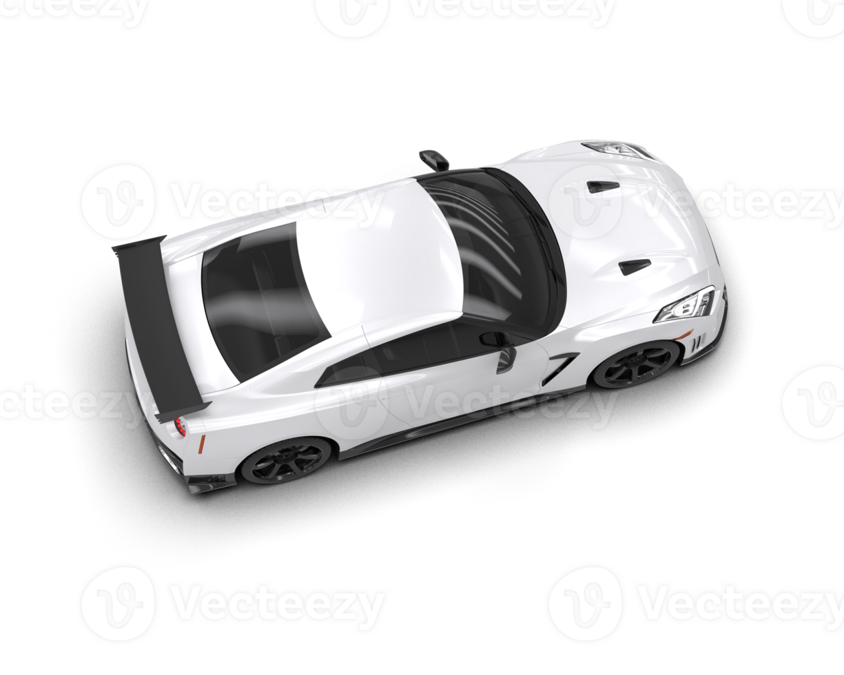 Realistic sport car isolated on background. 3d rendering - illustration png