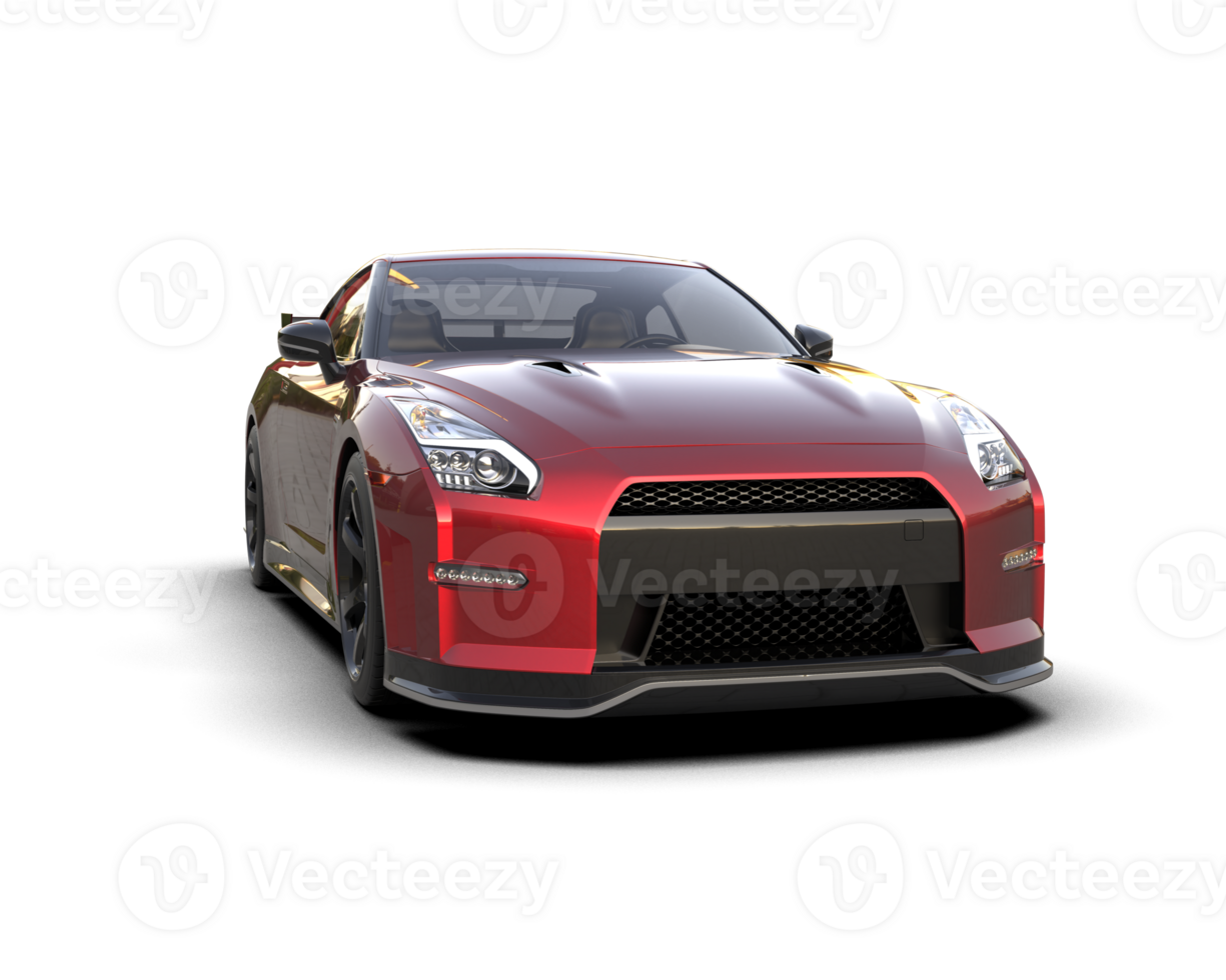 Realistic sport car isolated on background. 3d rendering - illustration png