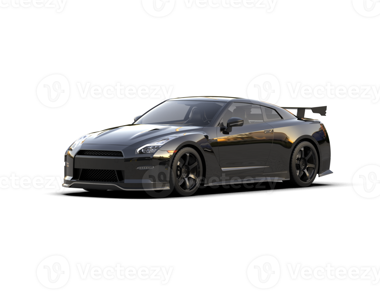Realistic sport car isolated on background. 3d rendering - illustration png