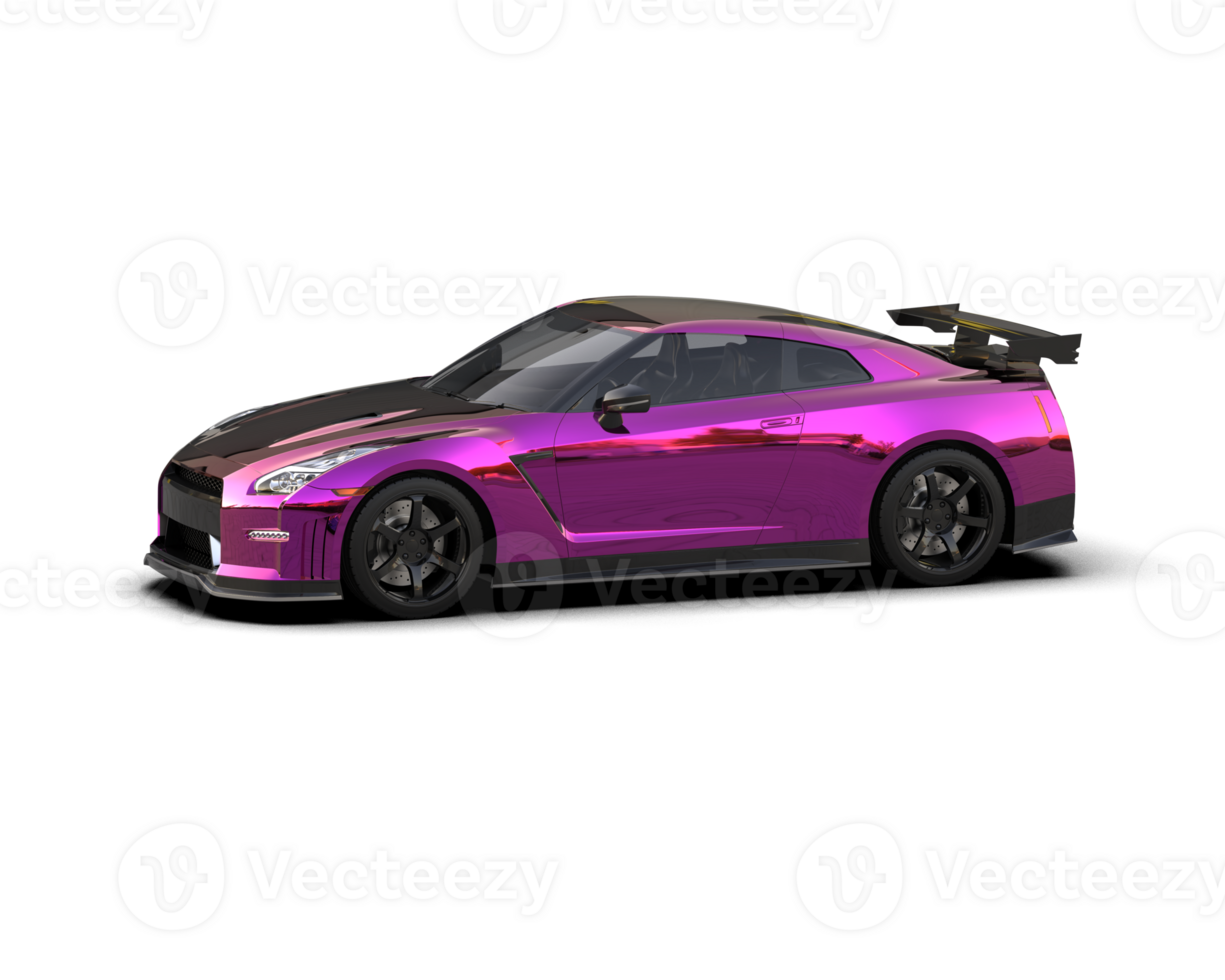 Realistic sport car isolated on background. 3d rendering - illustration png