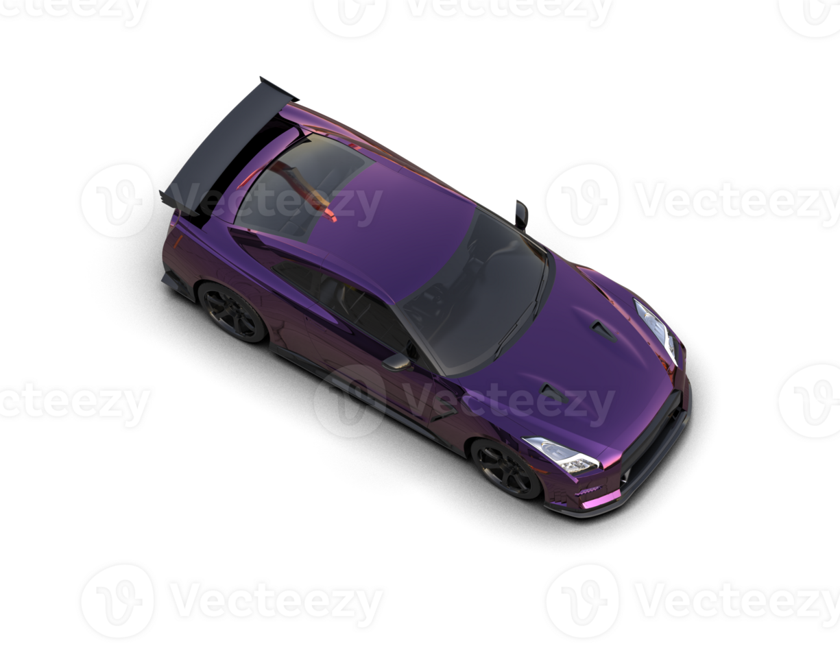 Realistic sport car isolated on background. 3d rendering - illustration png