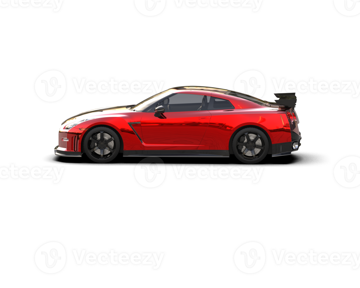 Realistic sport car isolated on background. 3d rendering - illustration png