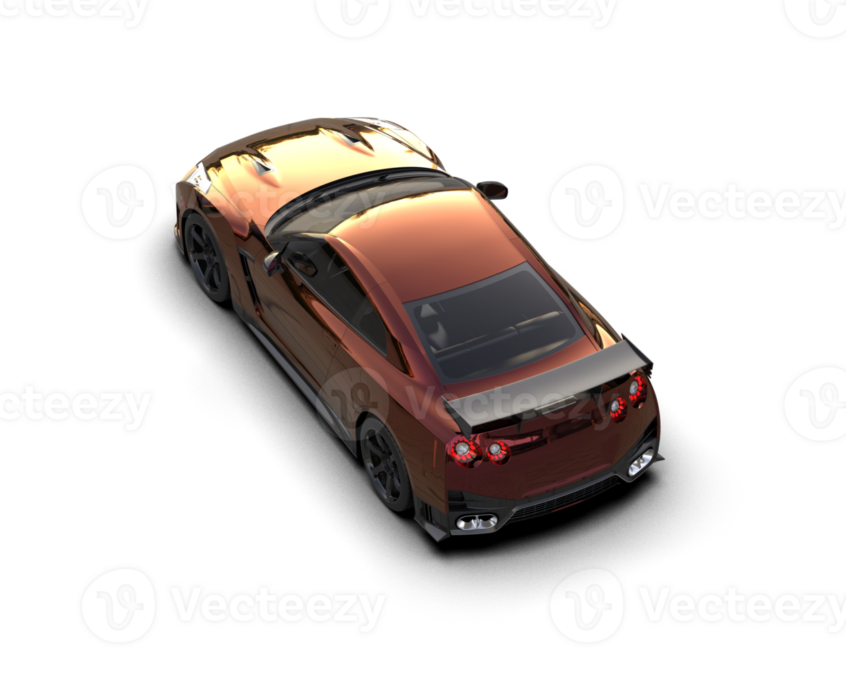 Realistic sport car isolated on background. 3d rendering - illustration png
