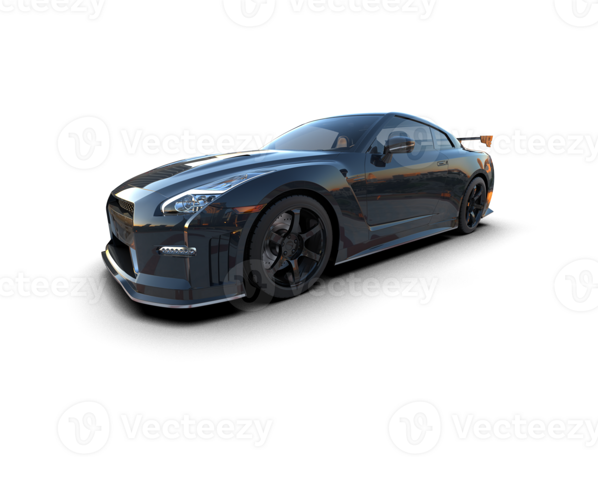 Realistic sport car isolated on background. 3d rendering - illustration png