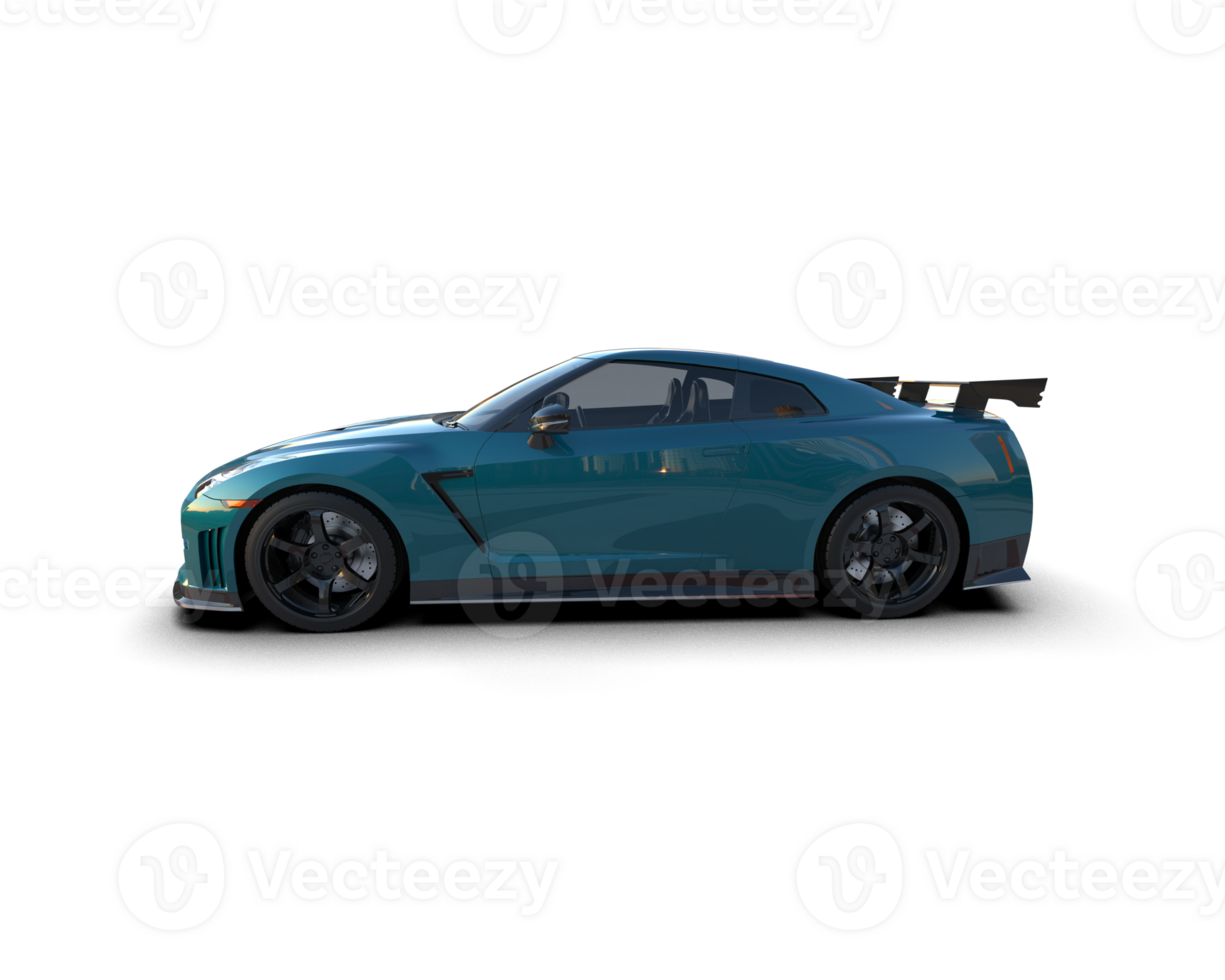 Realistic sport car isolated on background. 3d rendering - illustration png