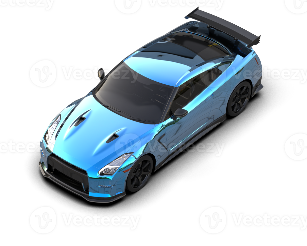 Realistic sport car isolated on background. 3d rendering - illustration png