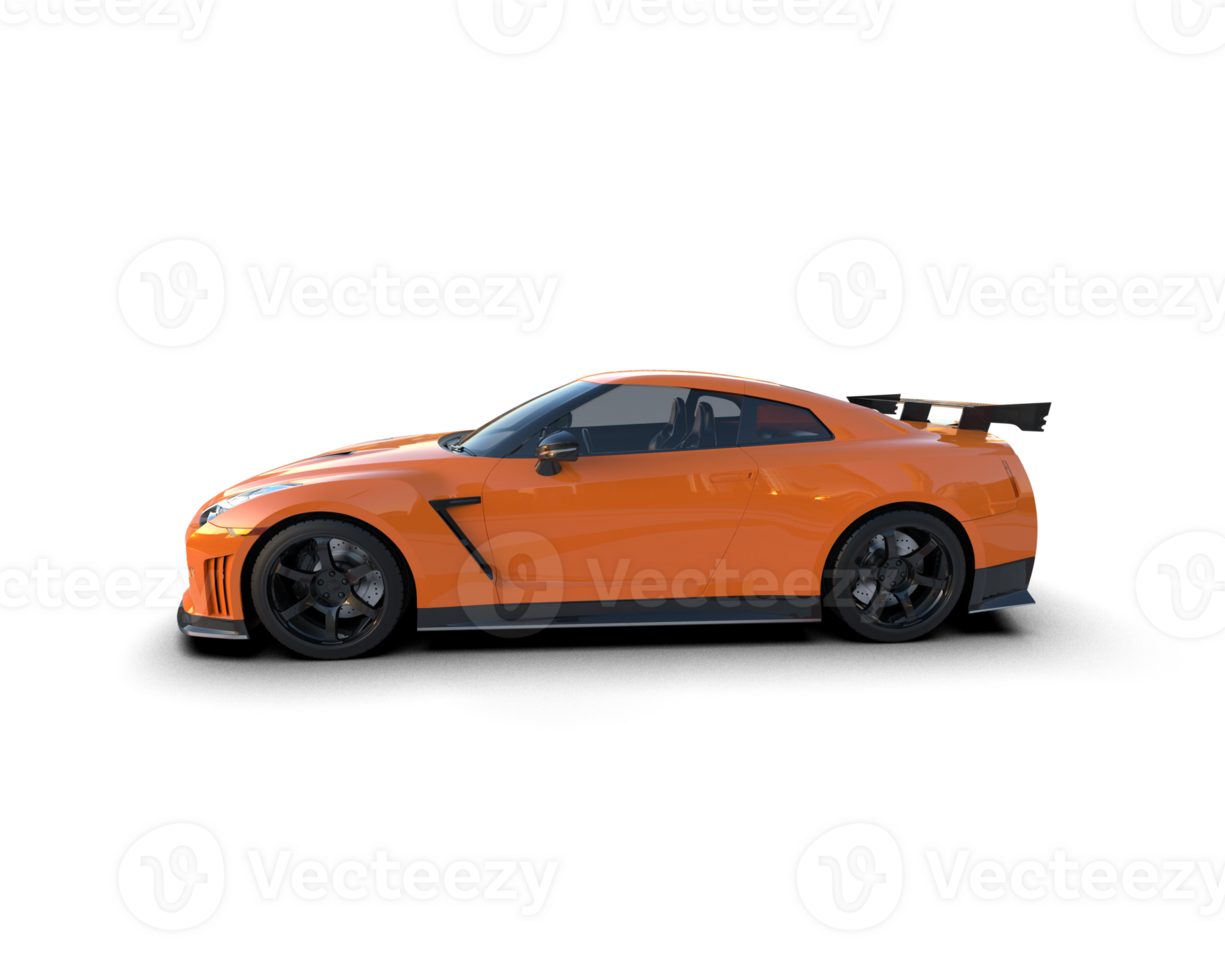 Realistic sport car isolated on background. 3d rendering - illustration png