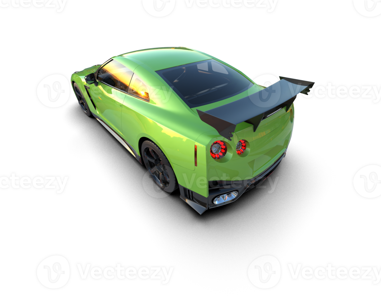 Realistic sport car isolated on background. 3d rendering - illustration png