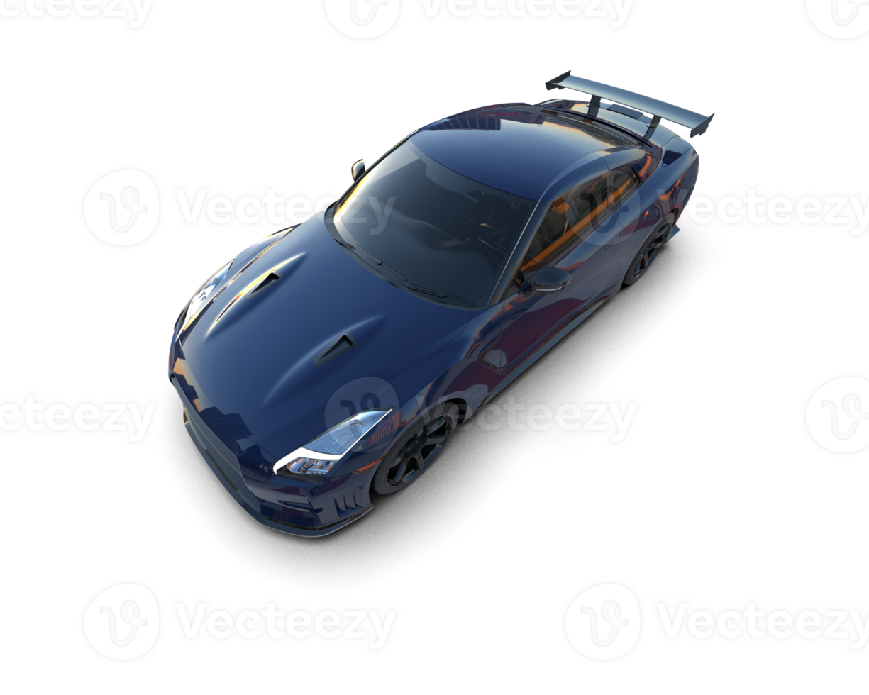 Realistic sport car isolated on background. 3d rendering - illustration png
