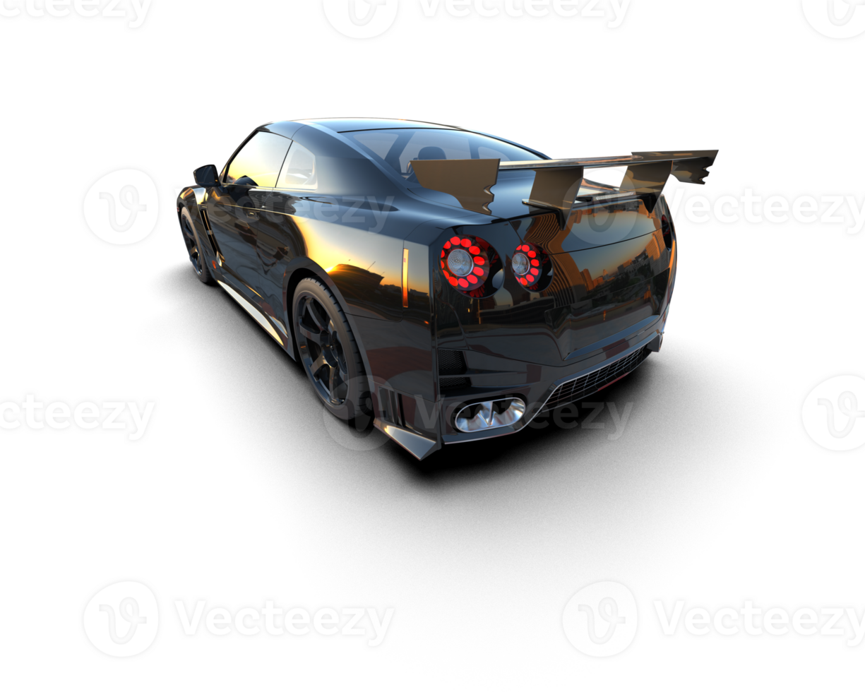Realistic sport car isolated on background. 3d rendering - illustration png