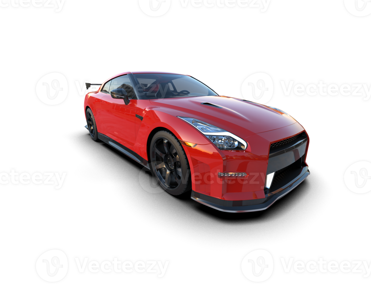 Realistic sport car isolated on background. 3d rendering - illustration png