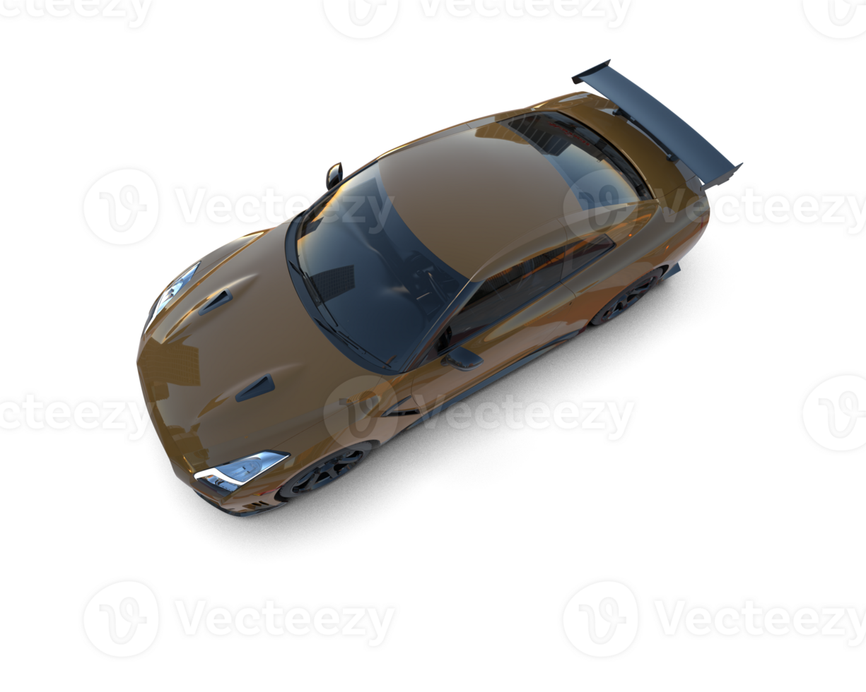 Realistic sport car isolated on background. 3d rendering - illustration png