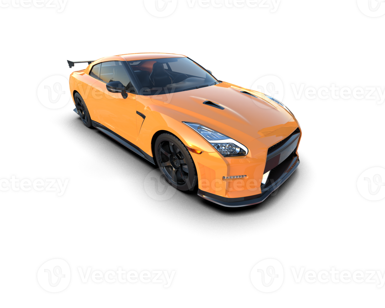 Realistic sport car isolated on background. 3d rendering - illustration png