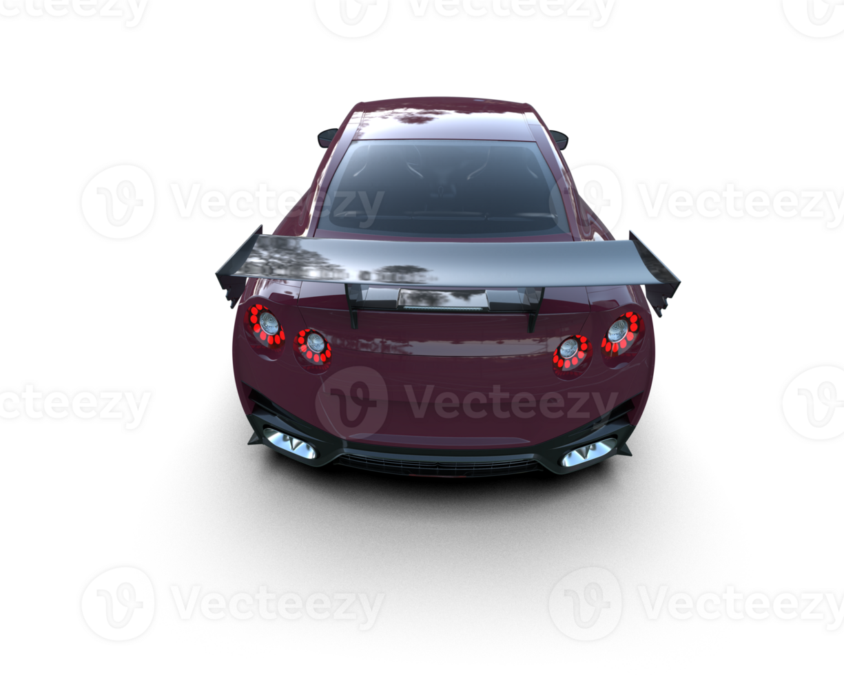 Realistic sport car isolated on background. 3d rendering - illustration png
