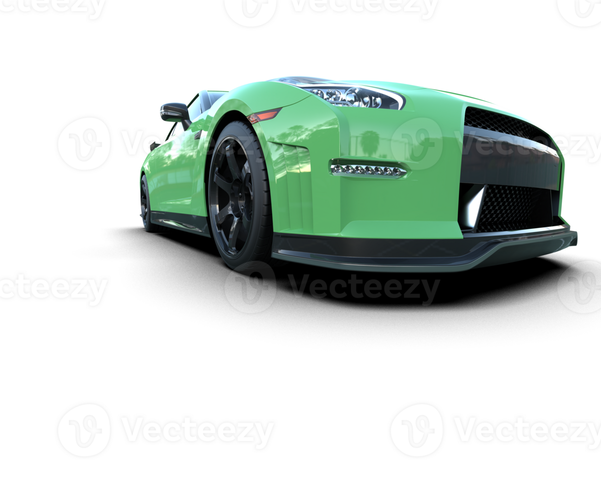 Realistic sport car isolated on background. 3d rendering - illustration png