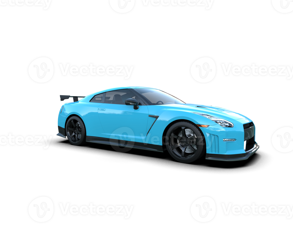Realistic sport car isolated on background. 3d rendering - illustration png