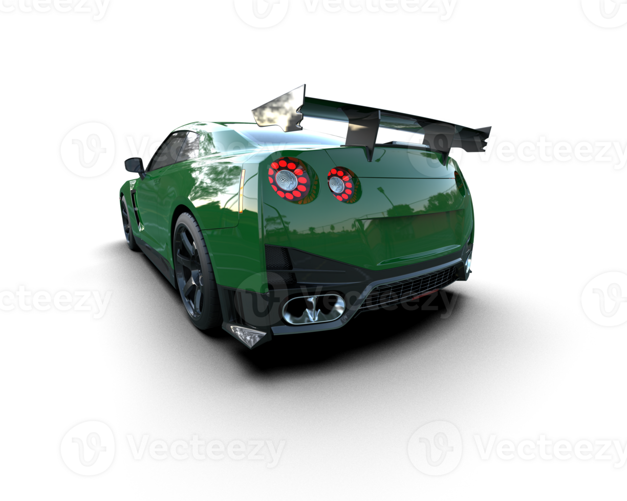Realistic sport car isolated on background. 3d rendering - illustration png