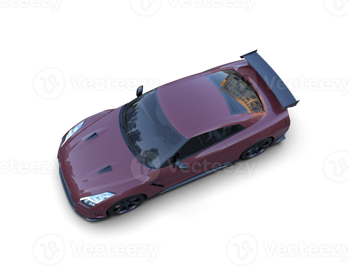 Realistic sport car isolated on background. 3d rendering - illustration png