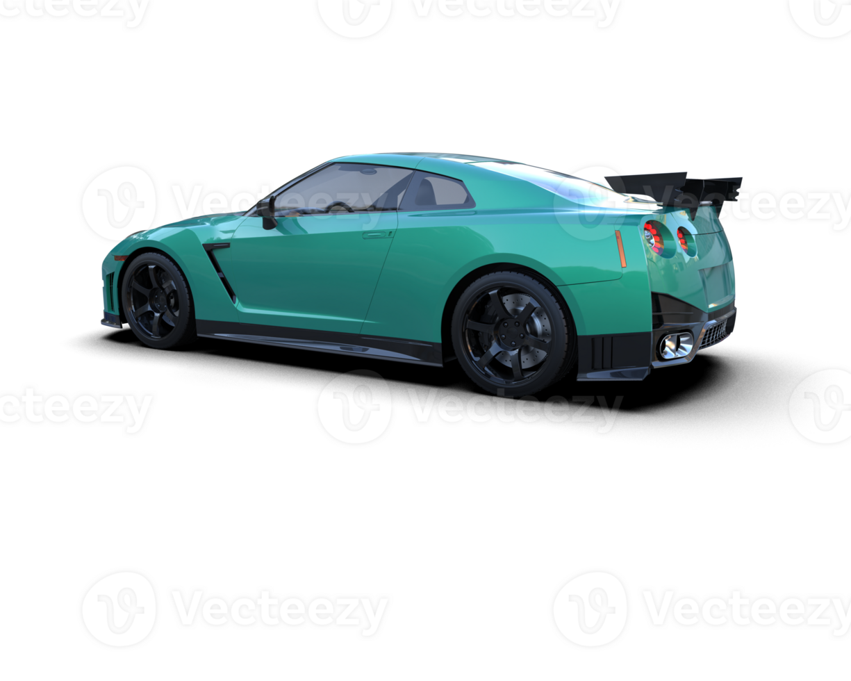 Realistic sport car isolated on background. 3d rendering - illustration png