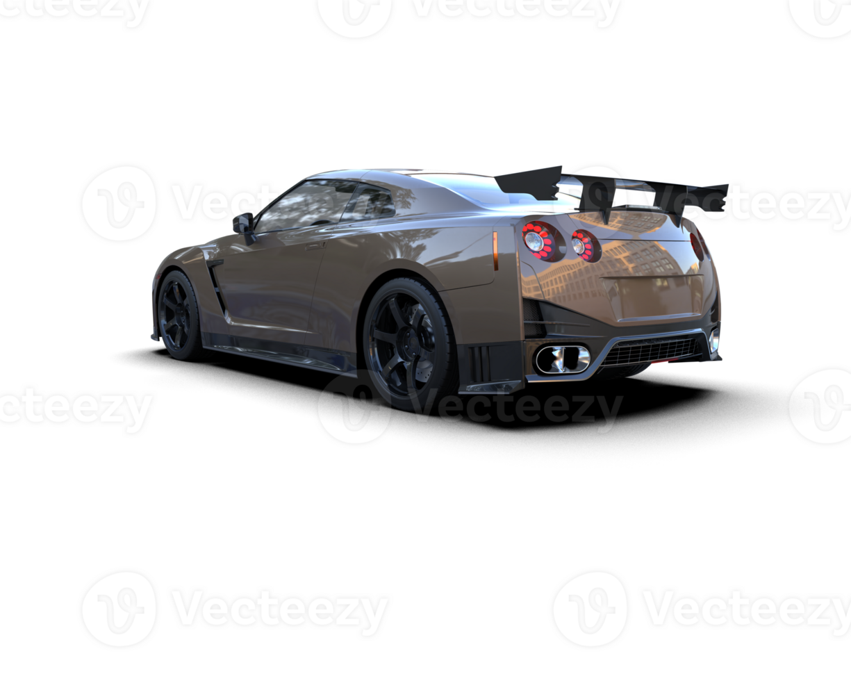 Realistic sport car isolated on background. 3d rendering - illustration png