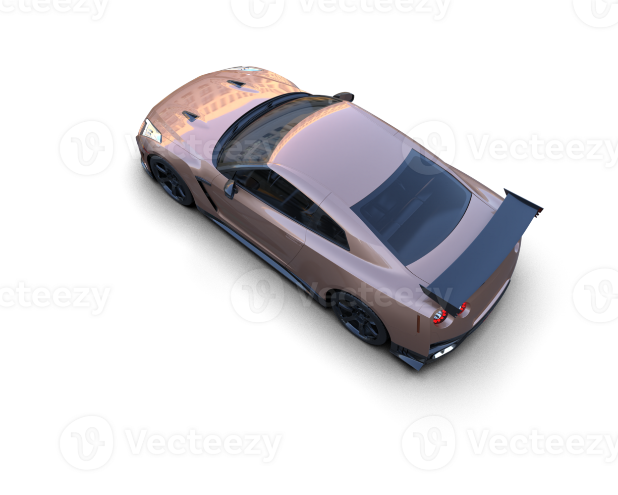 Realistic sport car isolated on background. 3d rendering - illustration png