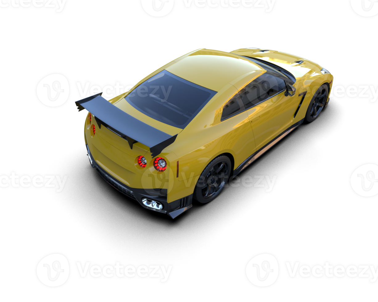 Realistic sport car isolated on background. 3d rendering - illustration png
