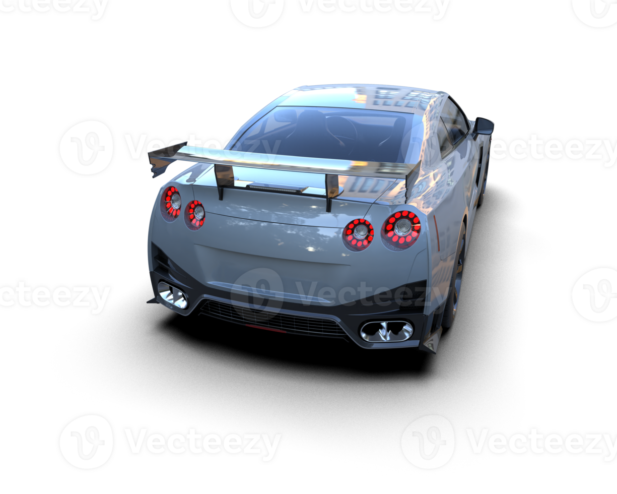 Realistic sport car isolated on background. 3d rendering - illustration png
