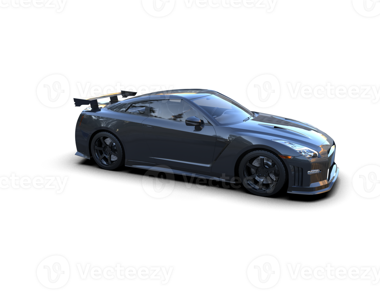 Realistic sport car isolated on background. 3d rendering - illustration png