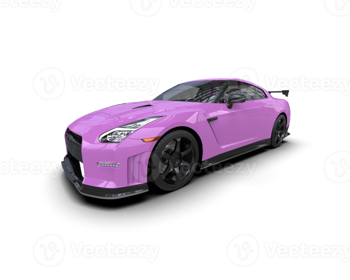 Realistic sport car isolated on background. 3d rendering - illustration png