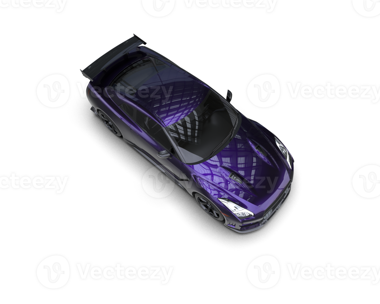 Realistic sport car isolated on background. 3d rendering - illustration png