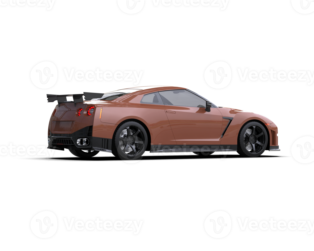 Realistic sport car isolated on background. 3d rendering - illustration png