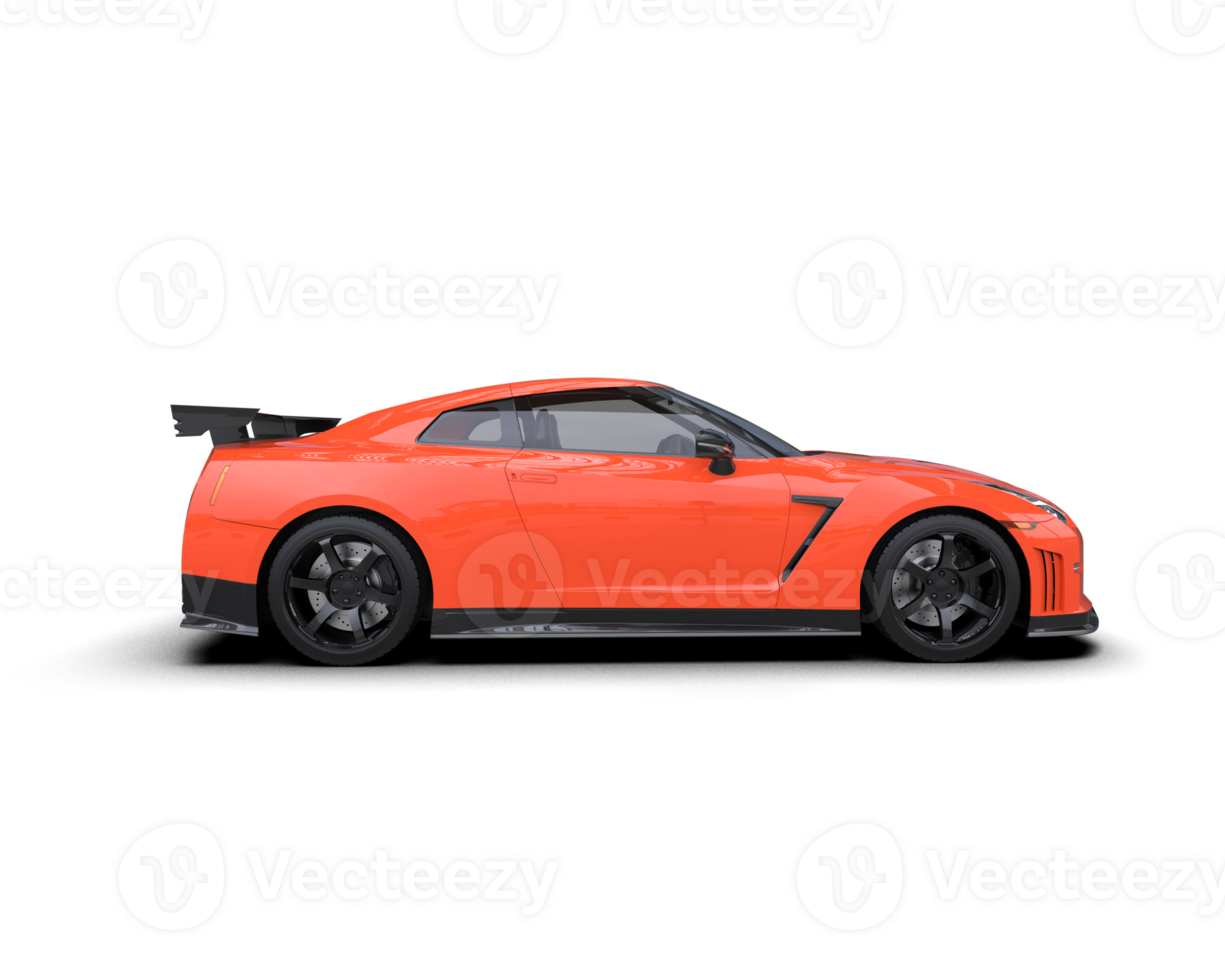 Realistic sport car isolated on background. 3d rendering - illustration png