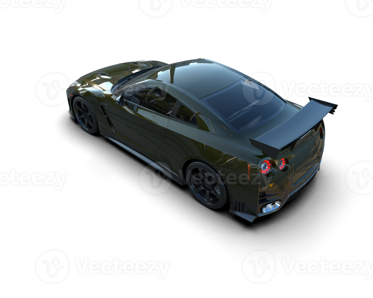 Realistic sport car isolated on background. 3d rendering - illustration png
