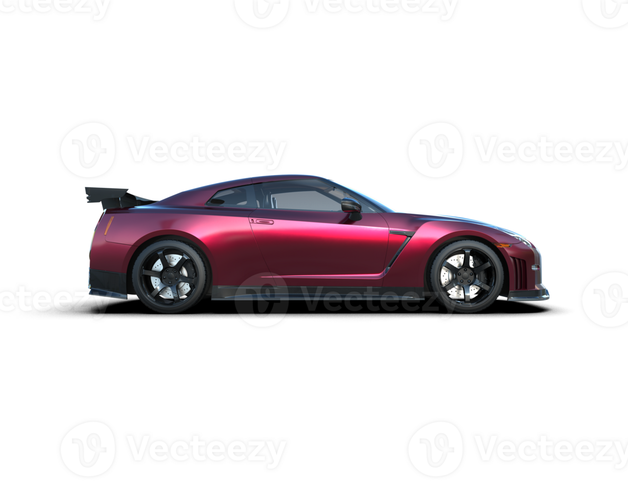 Realistic sport car isolated on background. 3d rendering - illustration png