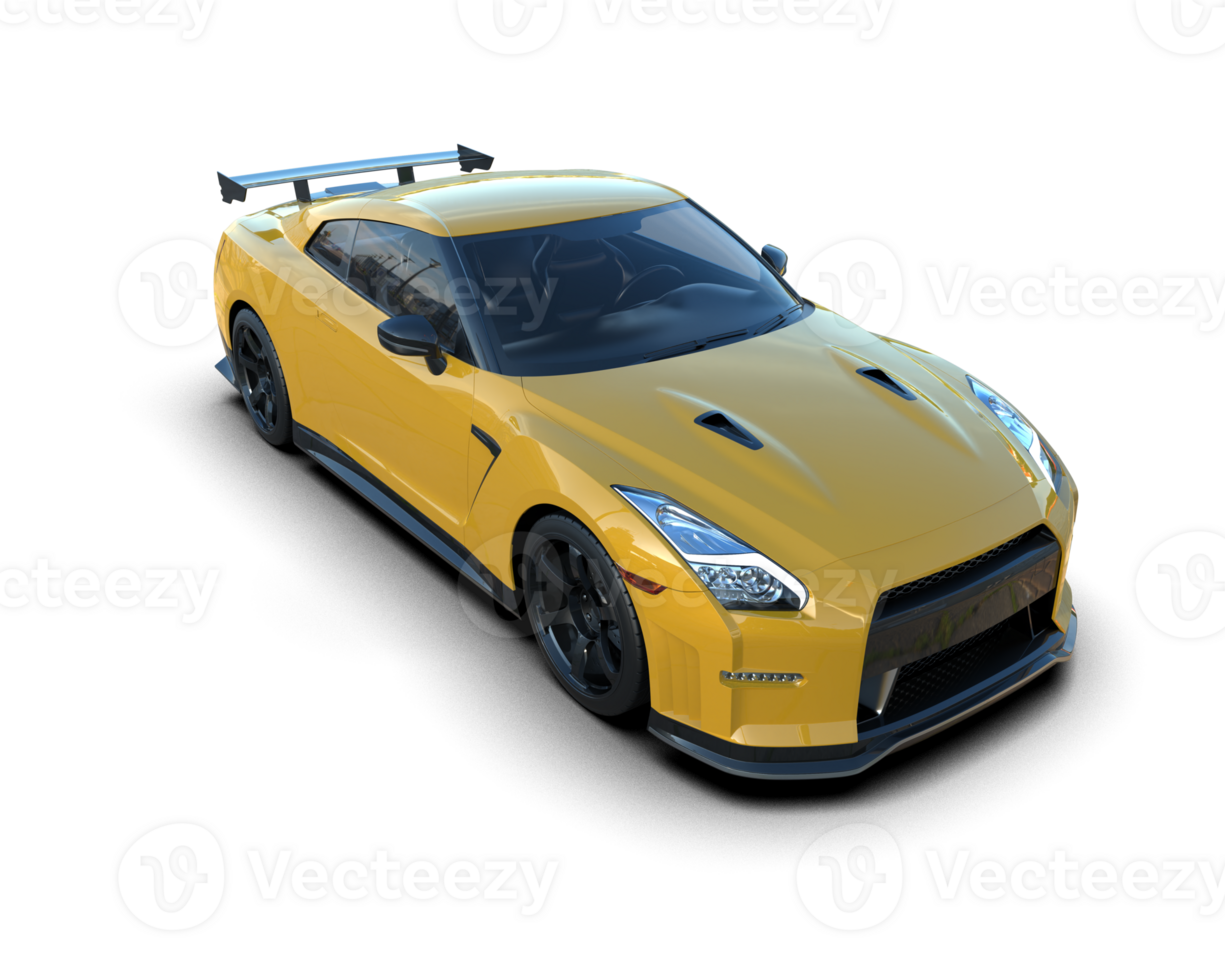 Realistic sport car isolated on background. 3d rendering - illustration png