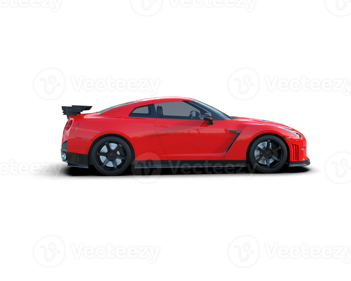 Realistic sport car isolated on background. 3d rendering - illustration png