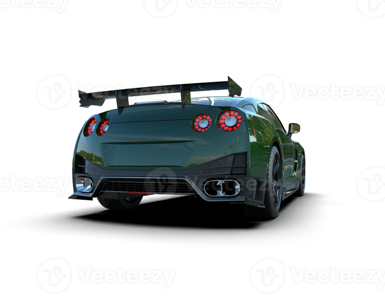 Realistic sport car isolated on background. 3d rendering - illustration png