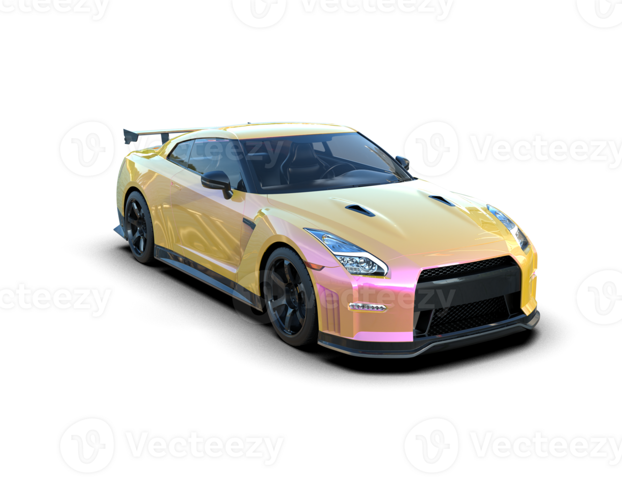Realistic sport car isolated on background. 3d rendering - illustration png