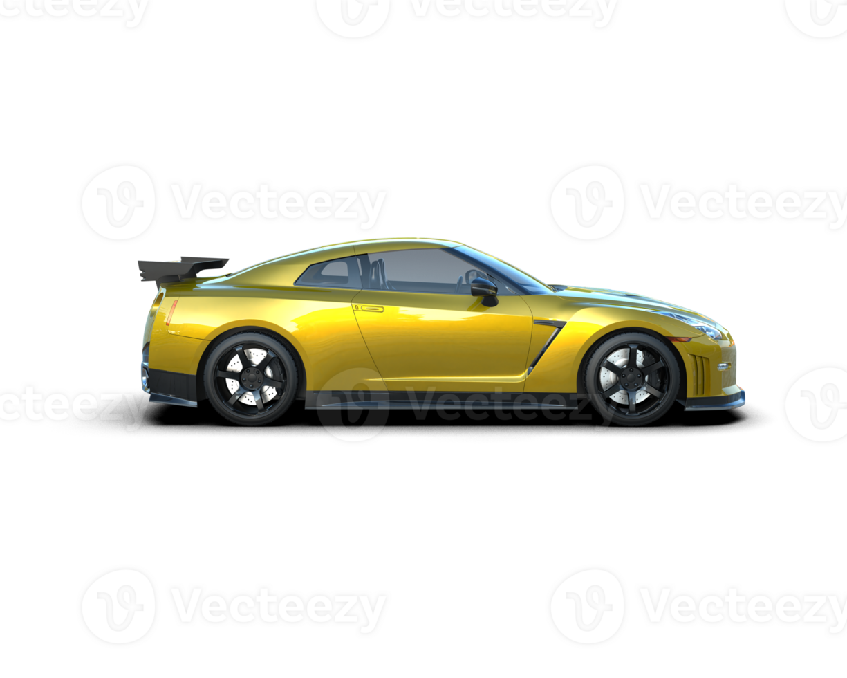 Realistic sport car isolated on background. 3d rendering - illustration png