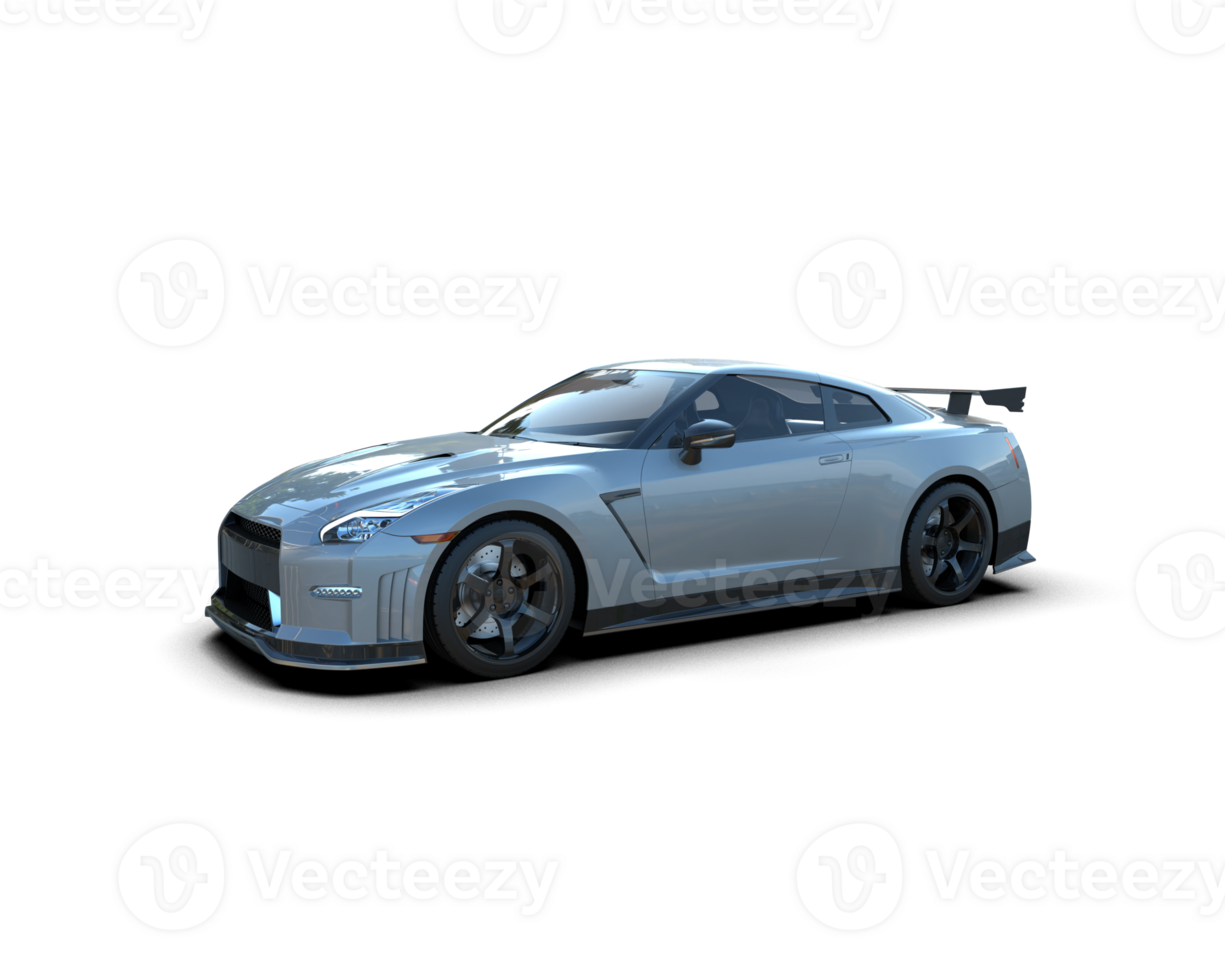 Realistic sport car isolated on background. 3d rendering - illustration png