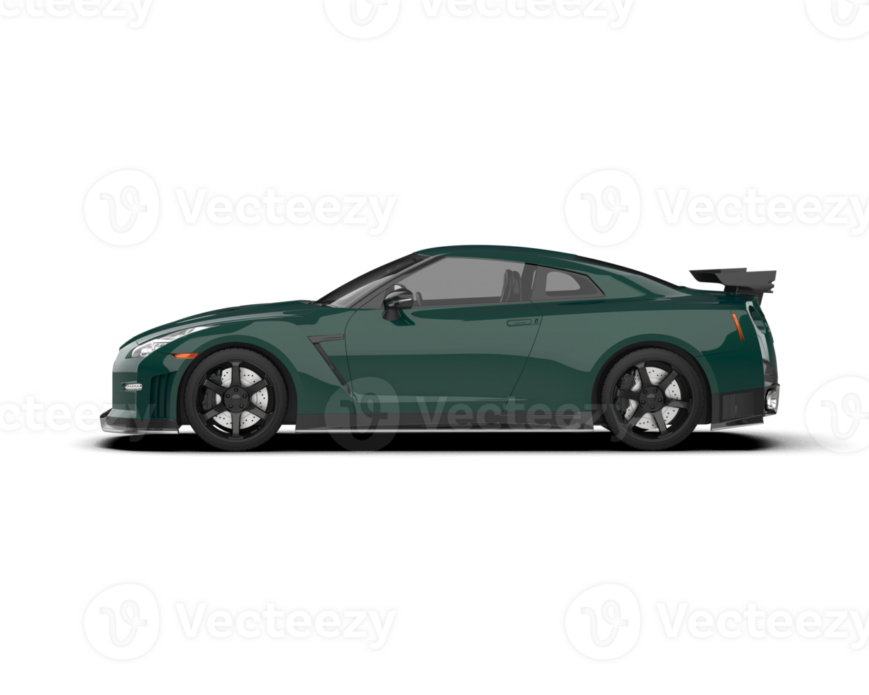 Realistic sport car isolated on background. 3d rendering - illustration png