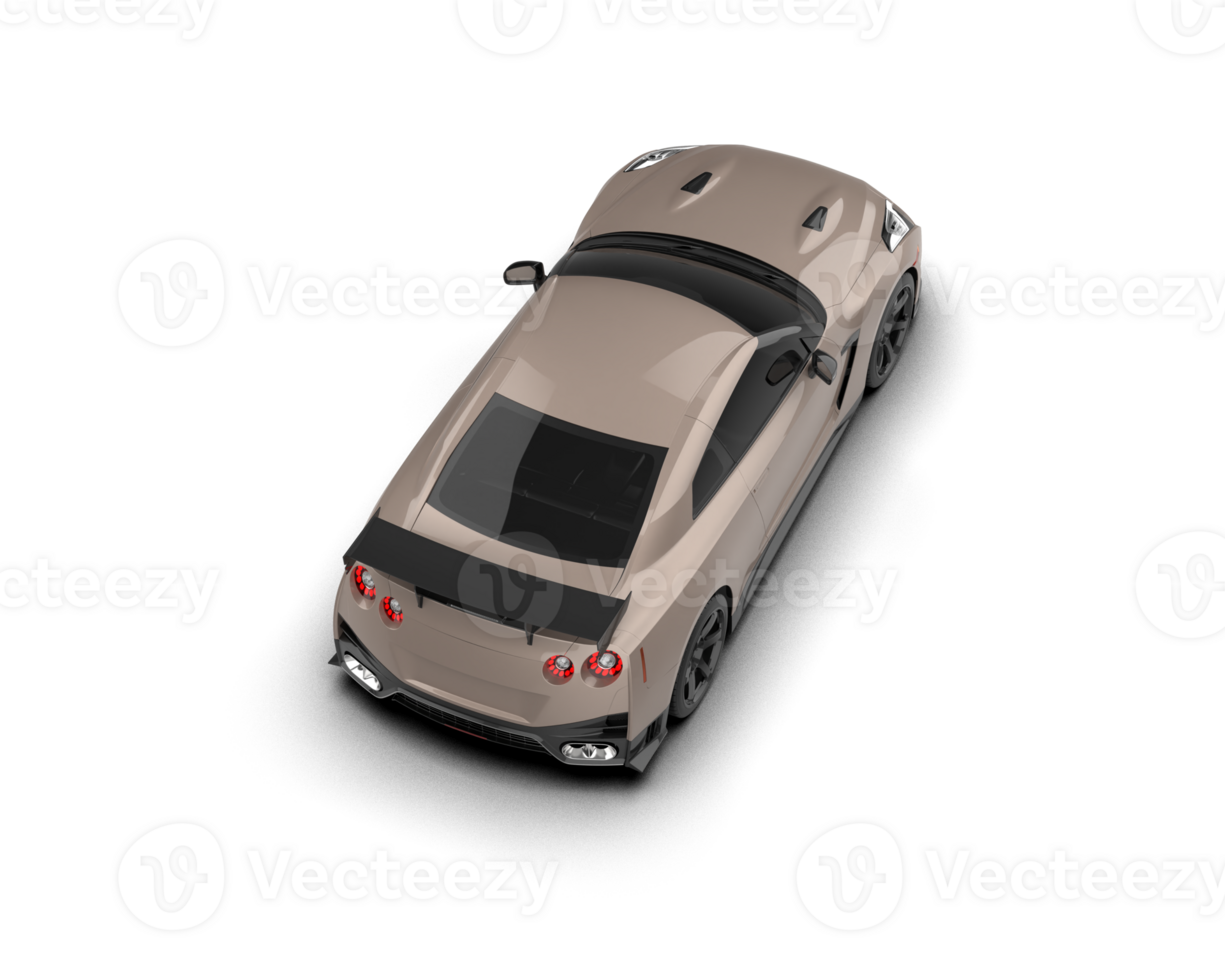 Realistic sport car isolated on background. 3d rendering - illustration png